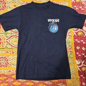 ☀️Warehouse 2 Navy Blue Graphic T-Shirt